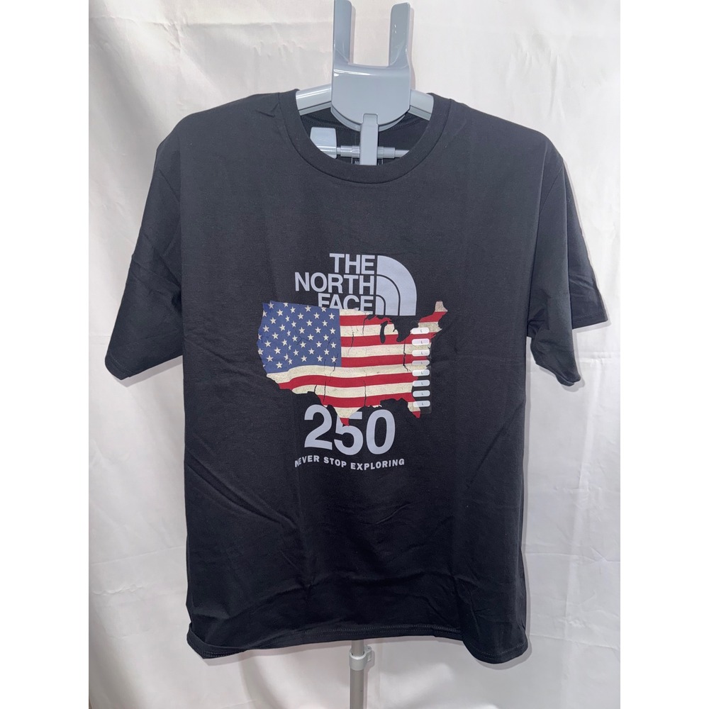 The North Face Mens 250 Anniversary USA Flag Graphic T-Shirt Black NF0A8PTEJK3 L